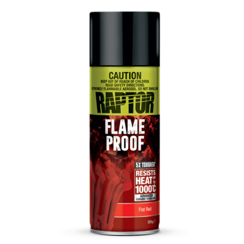 Raptor Flameproof 4943 Flat Red Engine/Exhaust Paint, 10 oz - 4943 - Eagle National Supply