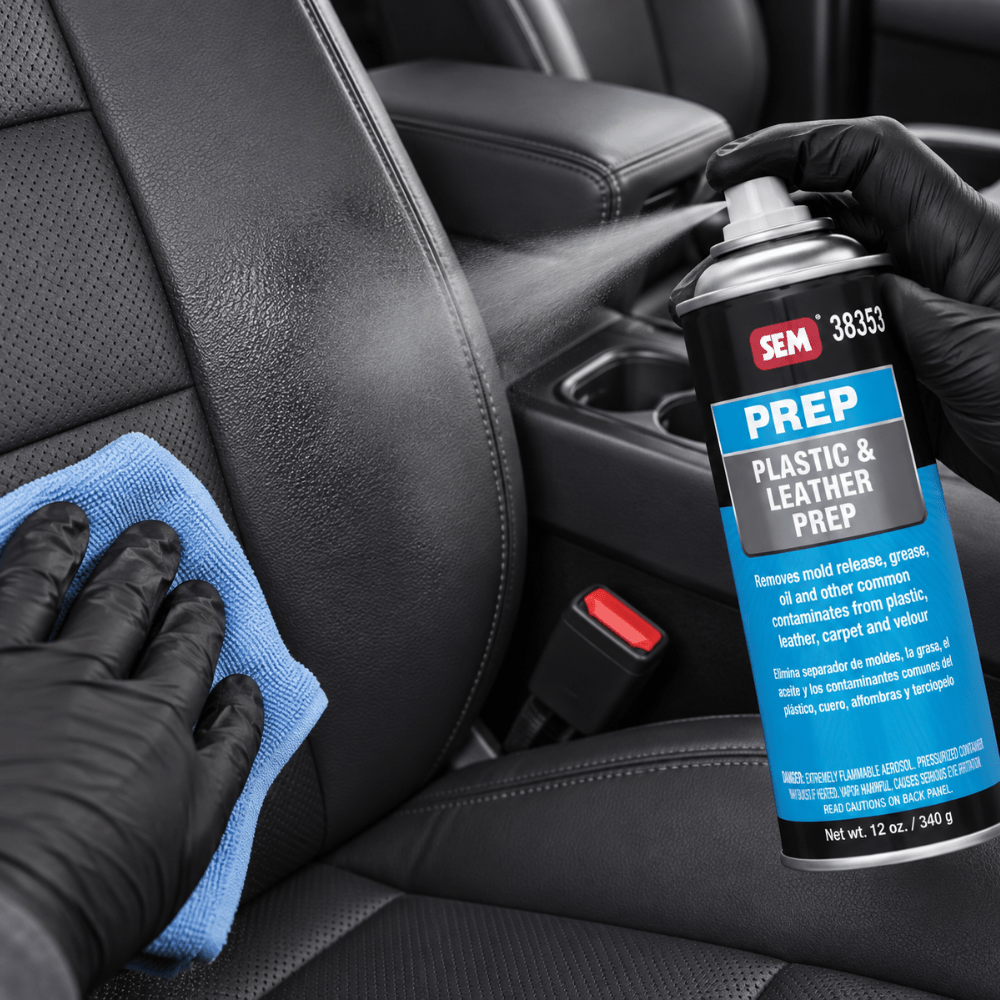 SEM 38353 Leather Carpet and Plastic Prep Solvent Blend | 12 oz Aerosol