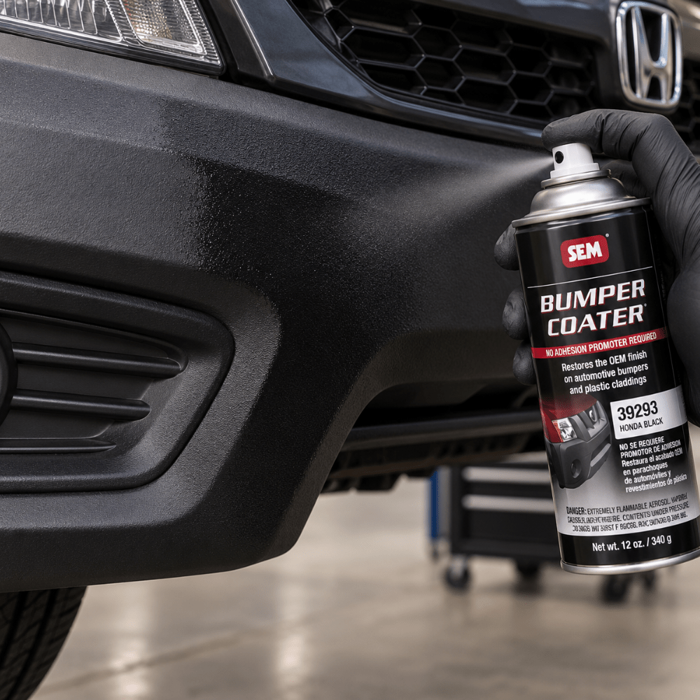SEM® 39293 Honda Black Flexible Bumper Coater, 12 oz