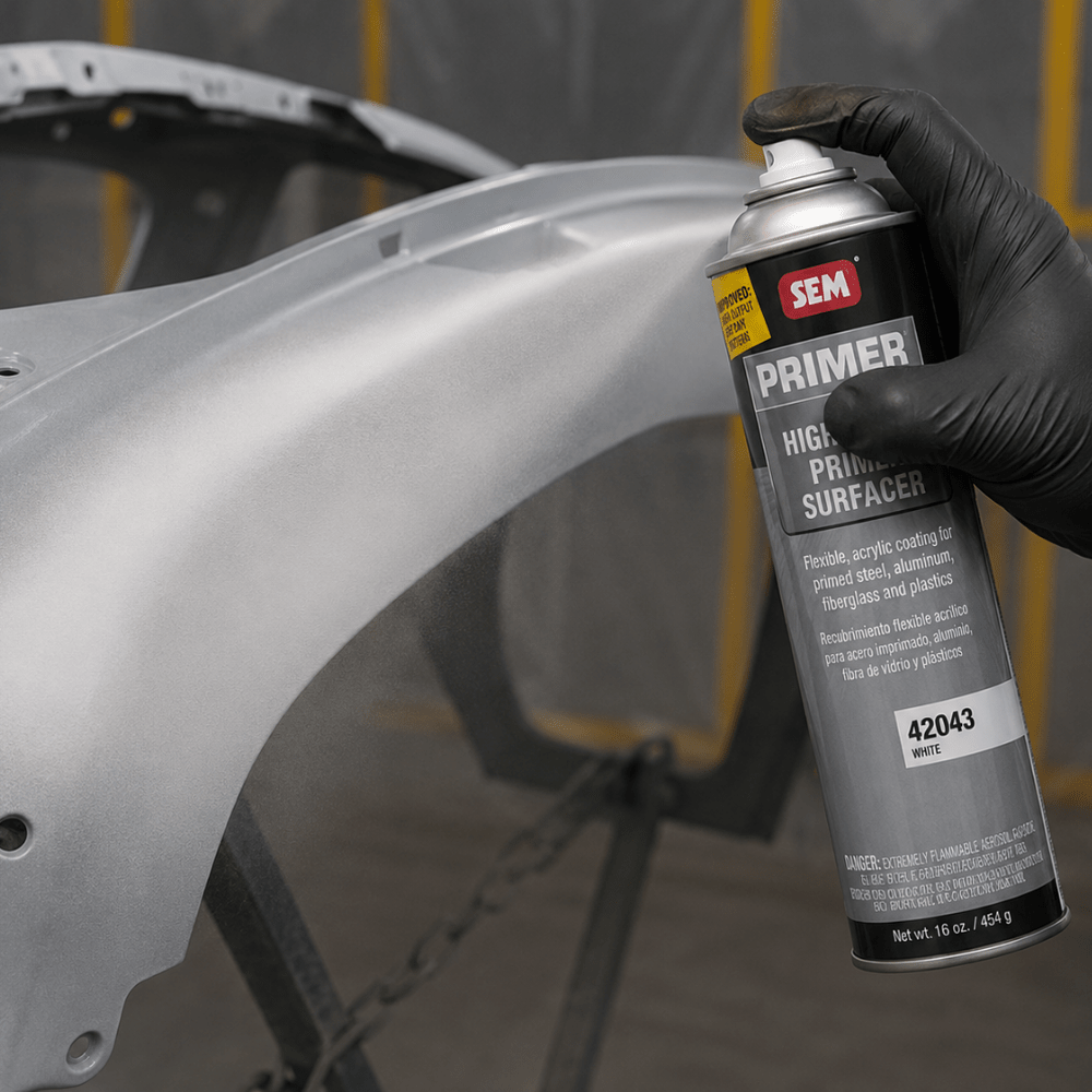 SEM 42043 White High-Build Primer Surfacer, 20 oz
