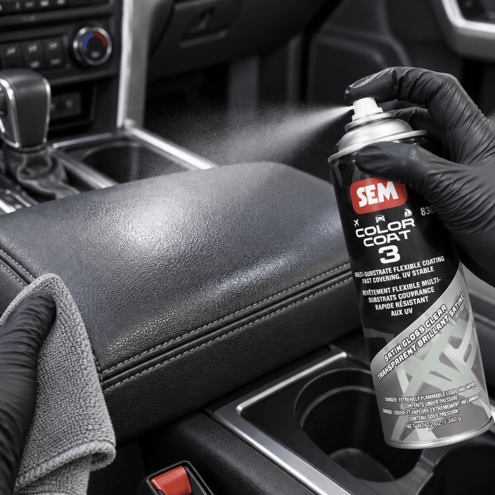 SEM 83013 Color Coat 3 Satin Gloss Clear, 16 oz | Aerosol | Auto Interior Paint