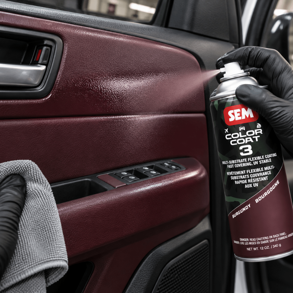 SEM 85063 Color Coat 3 Burgundy, 16 oz | Aerosol | Auto Interior Paint