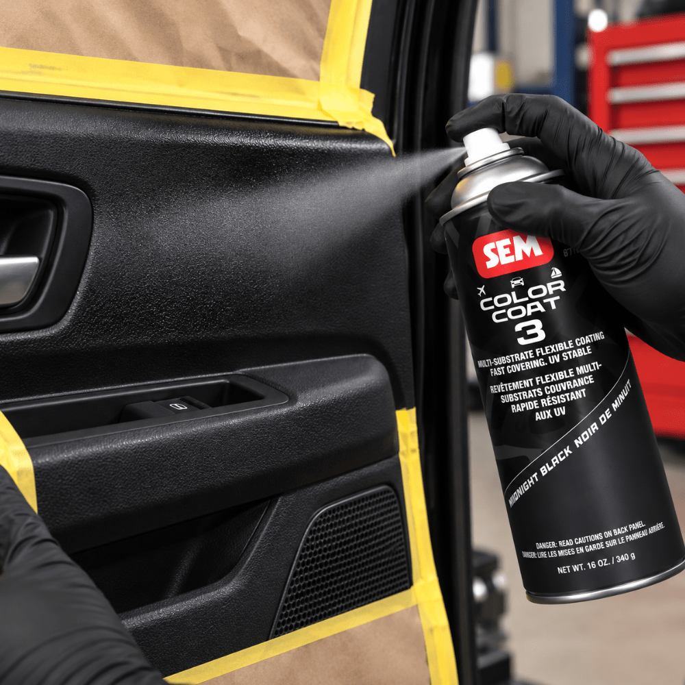 SEM 87013 Color Coat 3 Midnight Black, 16 oz | Aerosol | Auto Interior Paint