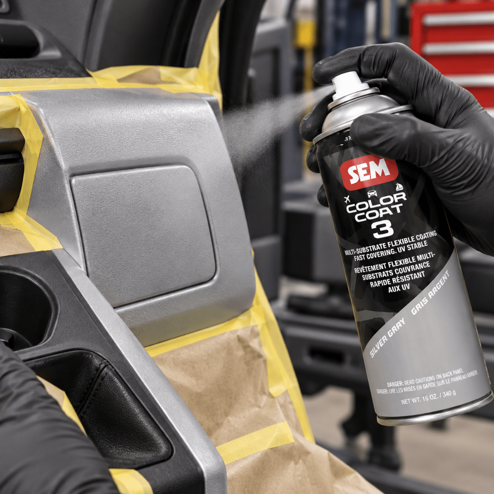 SEM 87353 Color Coat 3 Silver Gray, 16 oz | Aerosol | Auto Interior Paint