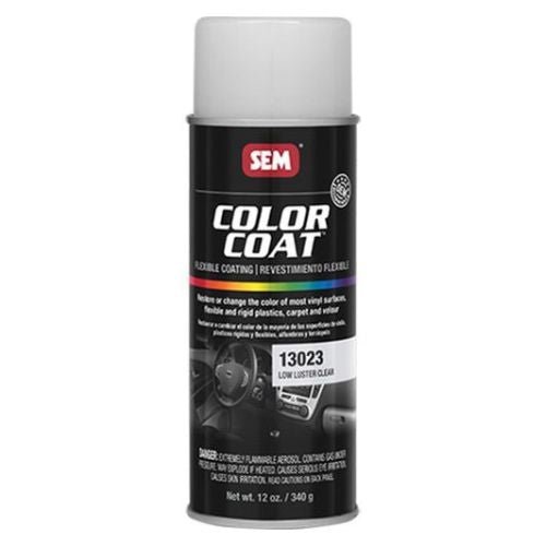SEM Color Coat 13023 Low Luster Auto Interior Clear, 16 oz Aerosol - 13023 - Eagle National Supply