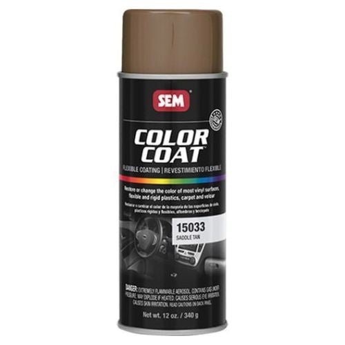 SEM Color Coat 15033 Saddle Tan Auto Interior Paint, 16 oz Aerosol - 15033 - Eagle National Supply