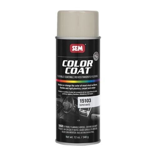SEM Color Coat 15103 Super White Auto Interior Paint, 16 oz Aerosol - 15103 - Eagle National Supply