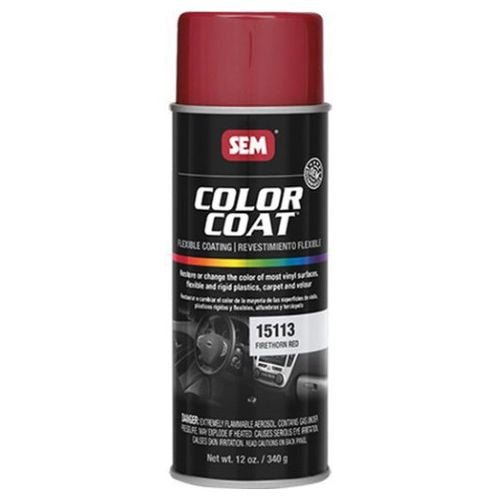 SEM Color Coat 15113 Firethorn Red Auto Interior Paint, 16 oz Aerosol - 15113 - Eagle National Supply