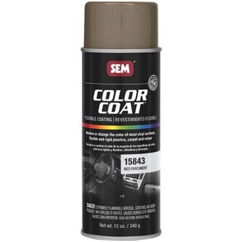 SEM Color Coat 15843 Medium Parchment Auto Interior Paint, 16 oz Aerosol - 15843 - Eagle National Supply