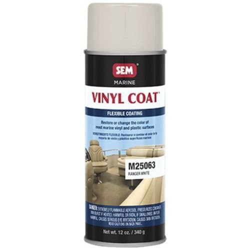 SEM M25063 Ranger White, 12oz | Aerosol | Marine Vinyl Coat - M25063 - Eagle National Supply