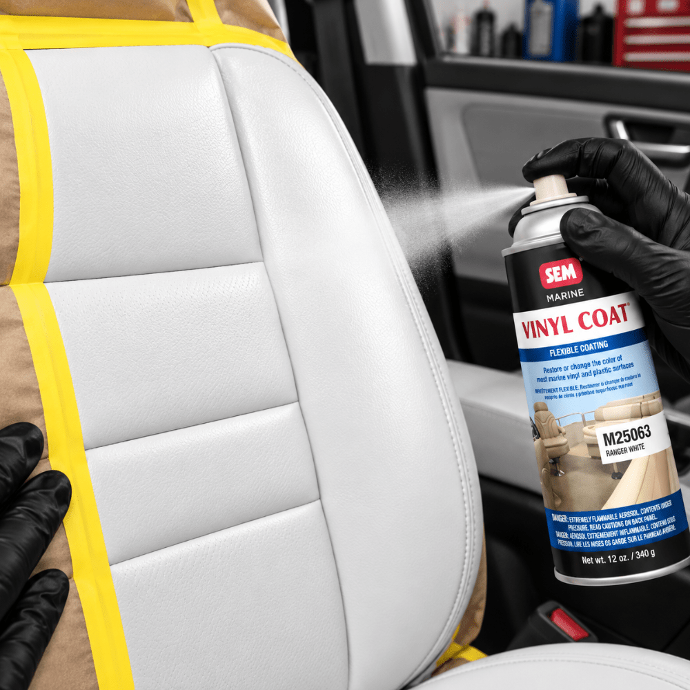 SEM M25063 Ranger White, 12oz | Aerosol | Marine Vinyl Coat