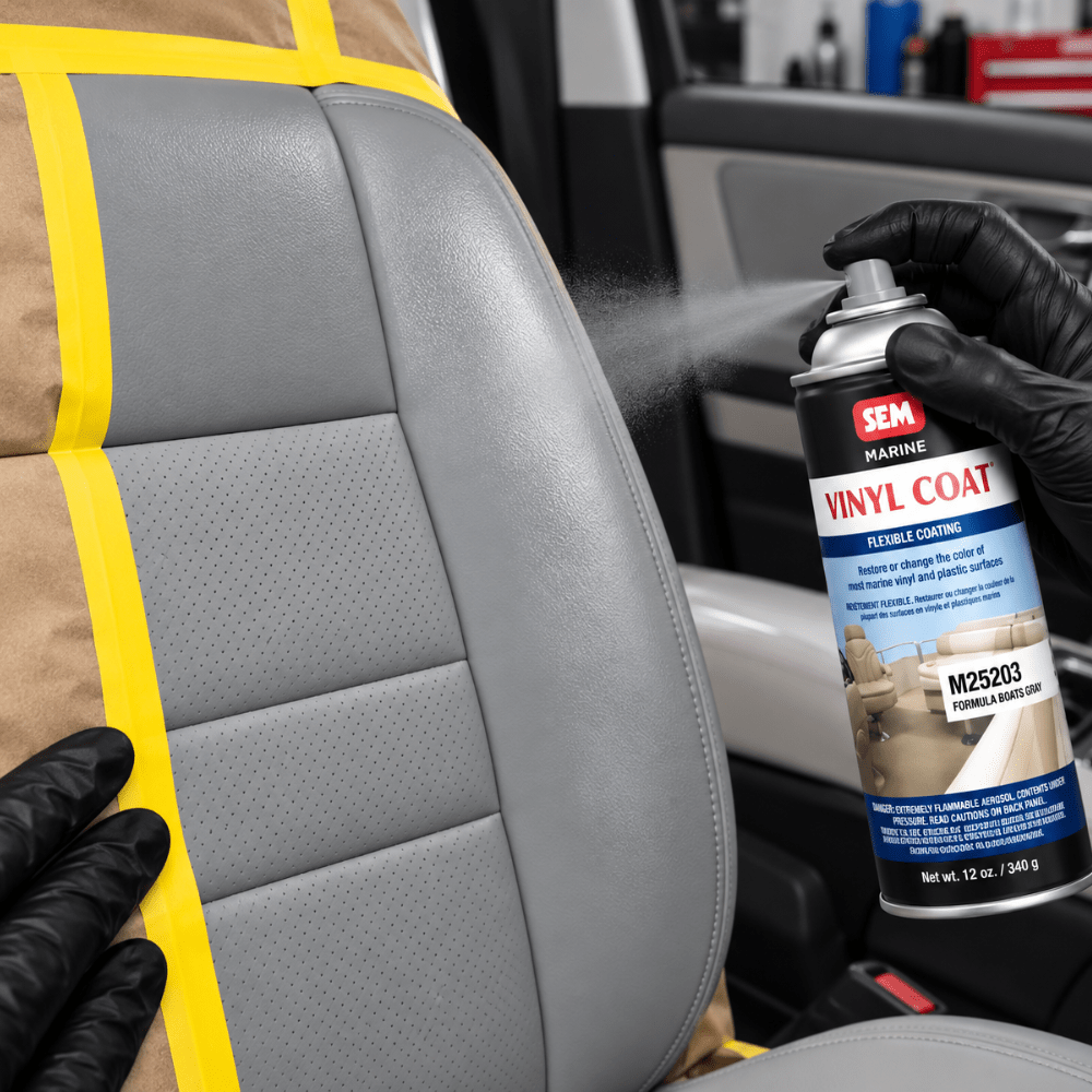 SEM M25203 Formula Boats Gray, 12oz | Aerosol | Marine Vinyl Coat