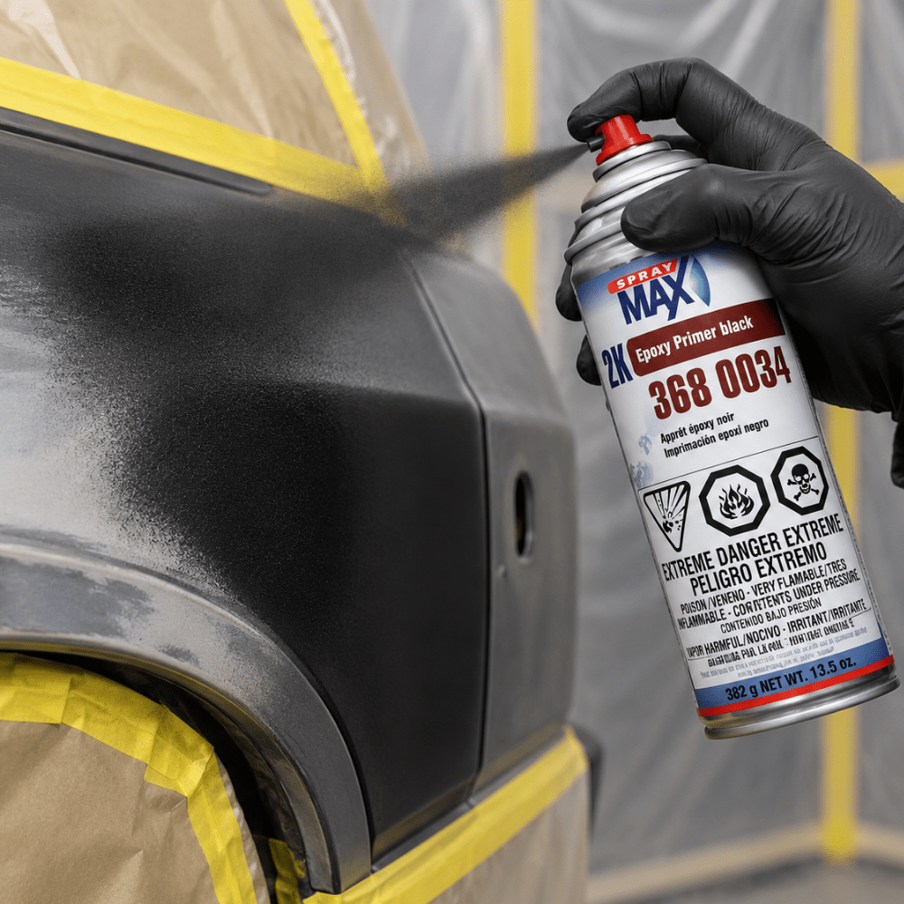 SprayMax® 3680034 Black Universal 2K Epoxy Primer Filler Aerosol