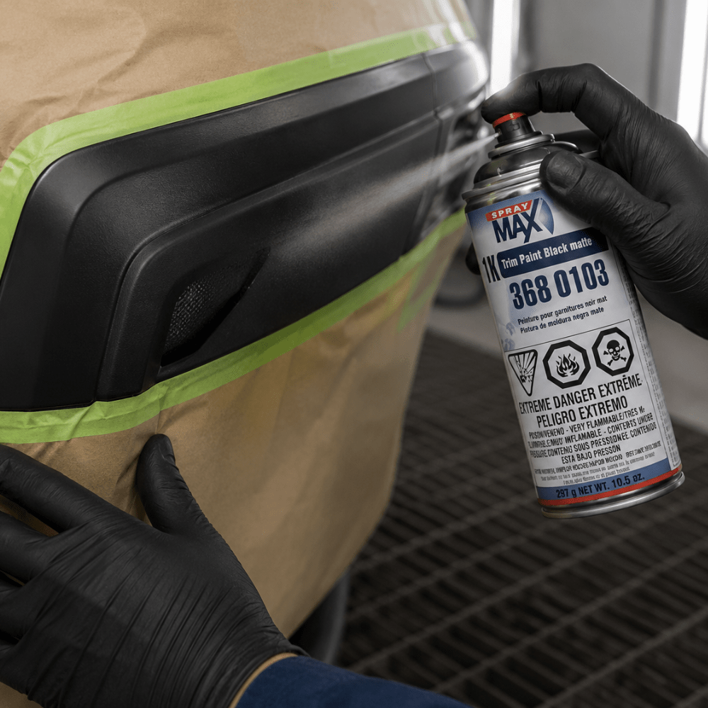 SprayMax® 3680103 1K Black Matte Trim Paint, 11.3 oz