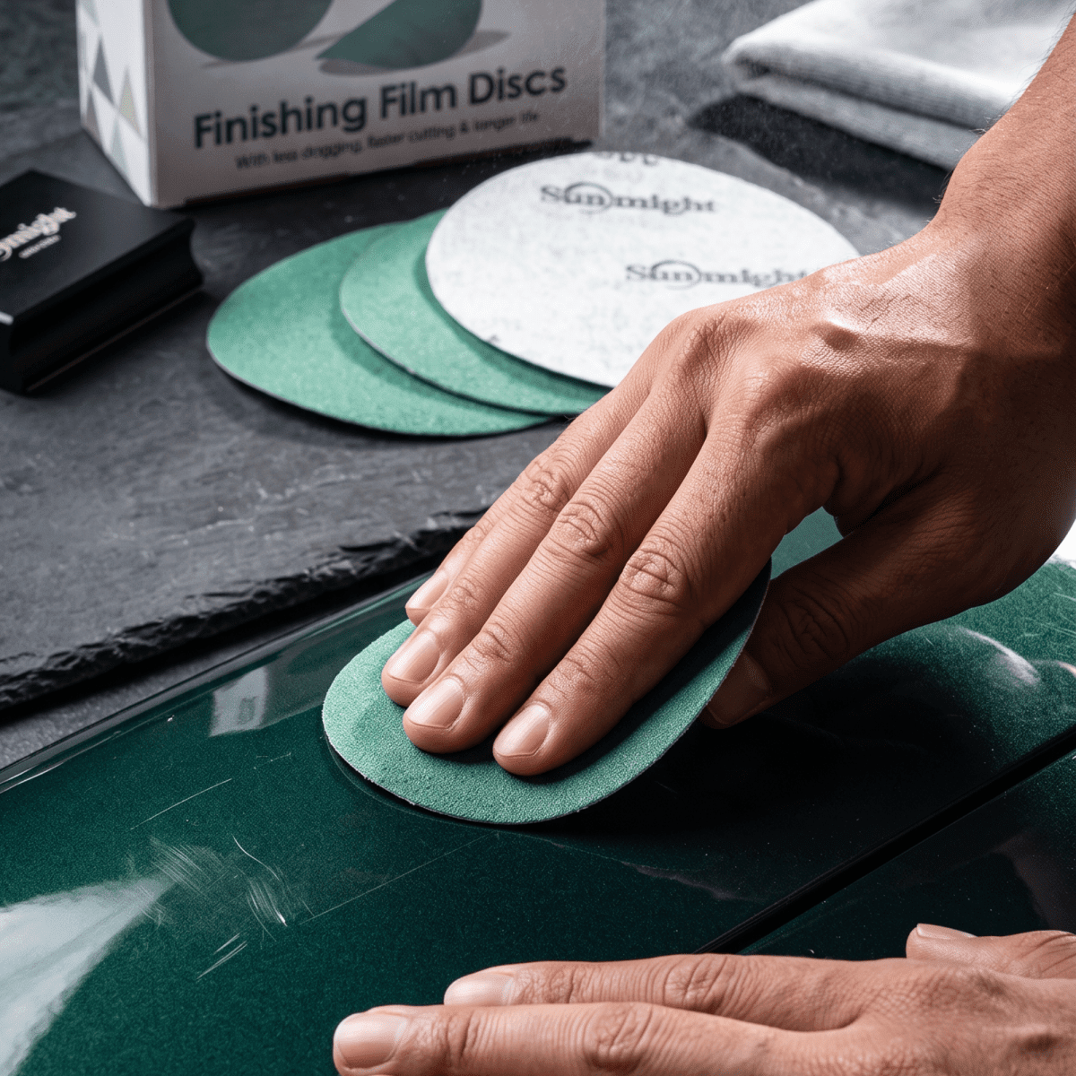 Sunmight 6 Inch 36 Grit Green Film Grip Sanding Disc, 50 pk