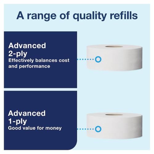Tork 247549A Twin Jumbo Bath Tissue Dispenser | Black