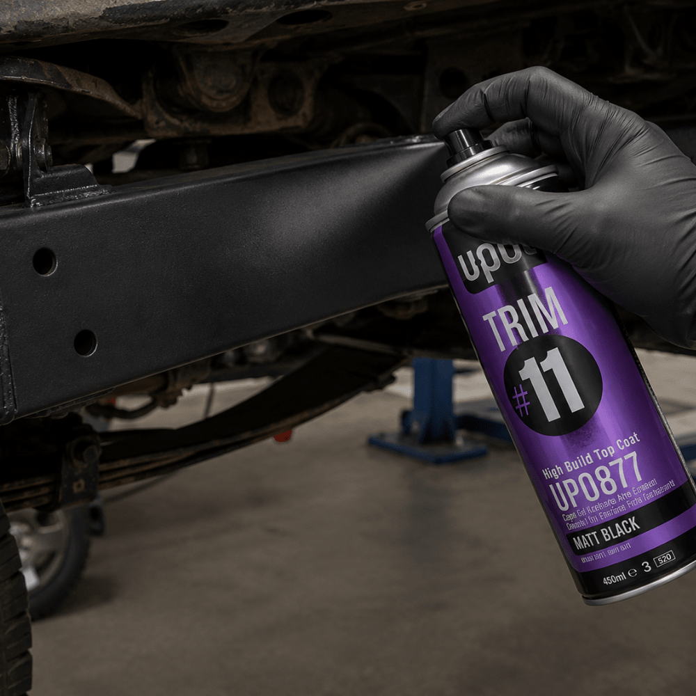 U-POL 0877 Chassis (Matte) Black Top Coat Paint, 15 oz