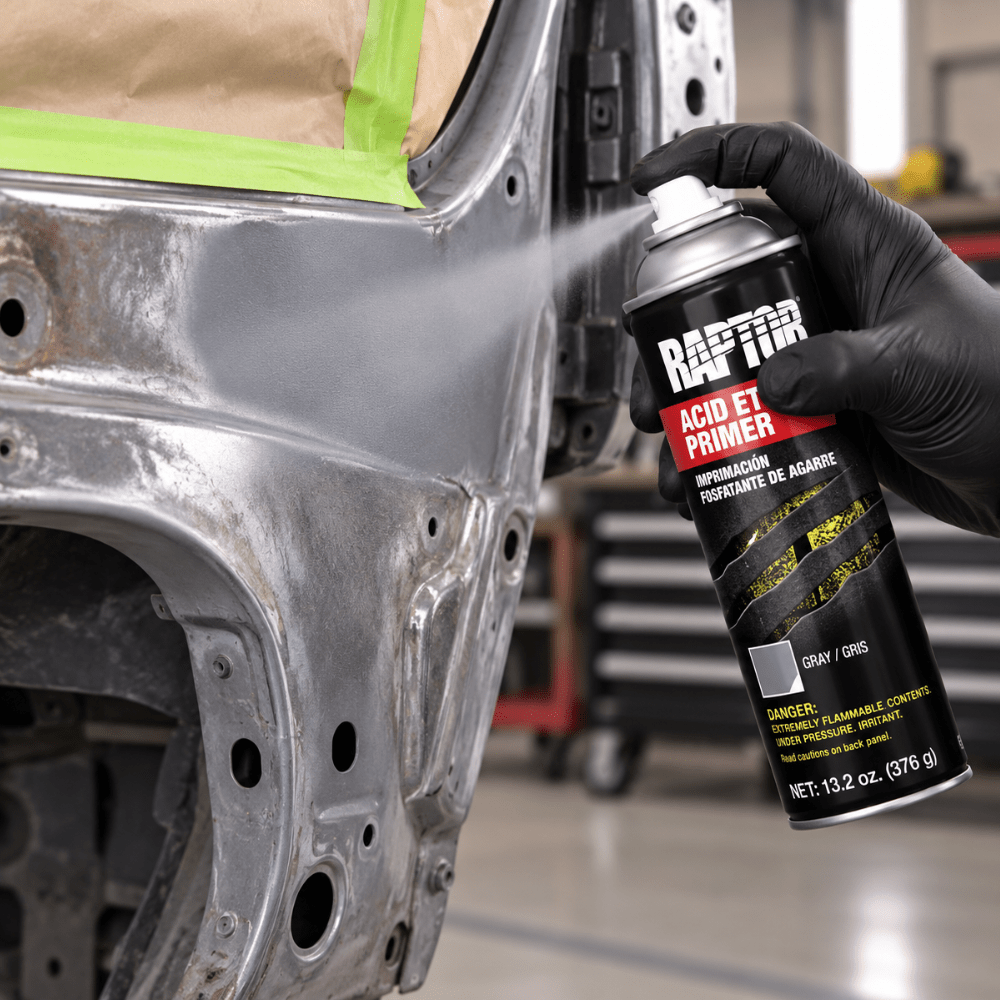 U-POL RAPTOR UP5023 1K Acid Etch Primer, 13.2 oz Aerosol Can, Gray