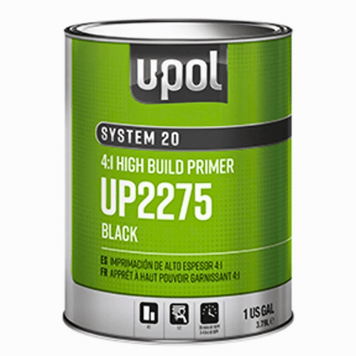 U-POL SYSTEM 20 UP2275 4:1 High-Build 2K Black Primer, 1 Gallon