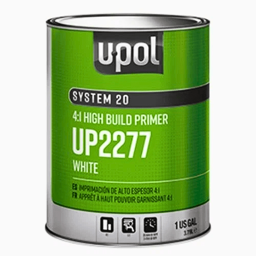 U-POL SYSTEM 20 UP2277 4:1 High-Build 2K White Primer, 1 Gallon