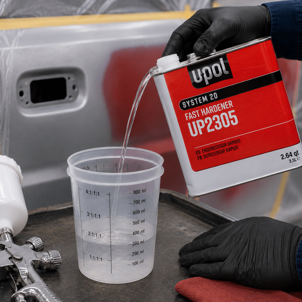 U-POL SYSTEM 20 UP2305 National Rule Fast Hardener, 2.5 L Tin