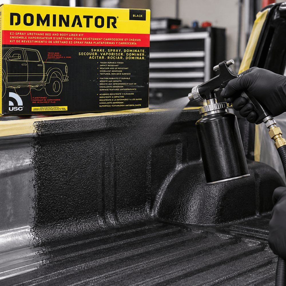 USC® DOMINATOR® 2000-2 Black Urethane Truck Bed Liner Kit