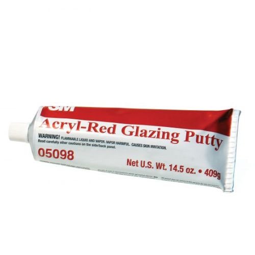 M05098 3M 05098 Acryl Red Medium Spot Glazing Putty, 14.5 oz Tube