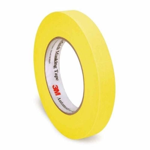 3M™ 0665 388N Yellow Automotive Refinishing Masking Tape, 55 m L, Case -6652-3/4" W--Eagle National Supply