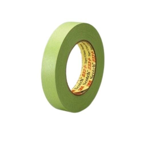 3M 26336 Green Masking Tape 1 inch 233+ (Case/24 Rolls)