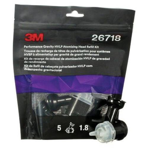 3M 26718 1.8 mm Clear Atomizing Head Refill Kit, 5 pk -26718---Eagle National Supply