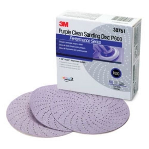 3M™ 600 Grit Multi-Hole 6" Purple Sanding Disc #30761, Box of 50 -30761---Eagle National Supply