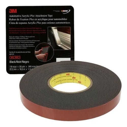 3M™ 6383 7/8 in Black Attachment Tape -6383---Eagle National Supply