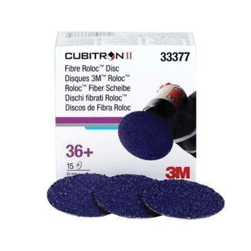 3M Cubitron II 2" 36 Grit Purple Quick-Change Grinding Disc #33377, Box of 15 -33377---Eagle National Supply