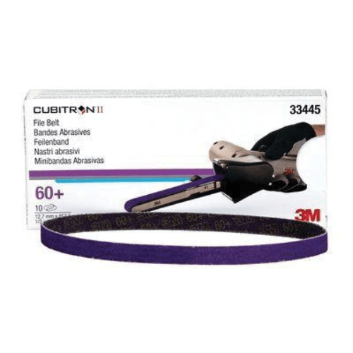 3M Cubitron II 33445 60+ Grit File Belt, 1/2in x 18in, Box of 10 -33445---Eagle National Supply