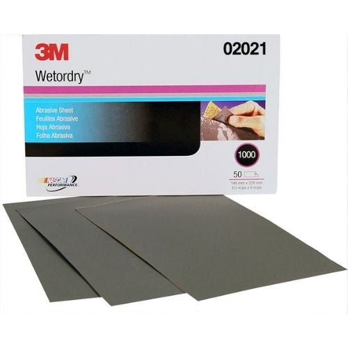 3M Wetordry™ 1000 Grit Black Silicon Carbide Abrasive Sheet #2021, 50 pc -2021---Eagle National Supply