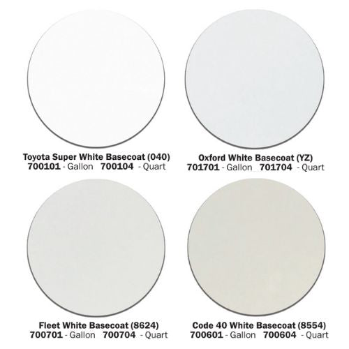 Code 40 White GM 8554 Basecoat Paint, Gallon, Excel 700601 -700601---Eagle National Supply