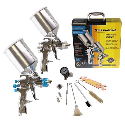 DevilBiss® StartingLine® 802343 HVLP Automotive 2 Gun Painting and Touch Up Kit -802343---Eagle National Supply