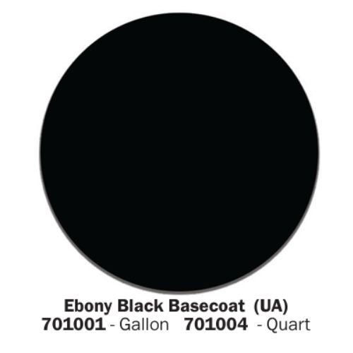 Ebony Black Code UA Polyester Basecoat Paint, Quart, Excel 701004 -701004---Eagle National Supply