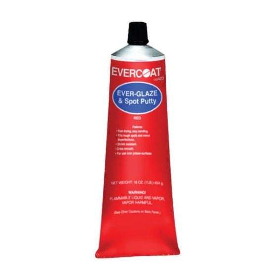 EVERCOAT® EVER-GLAZE 100403 Spot Putty, 1 lb Tube, Red ---Eagle National Supply