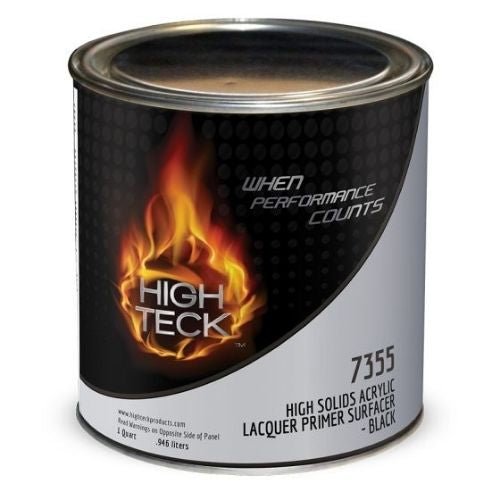 High Teck 7350 and 7355 High Solids Acrylic Lacquer Primer Surfacer, Quart, Choose Color -7355-4-Black--Eagle National Supply