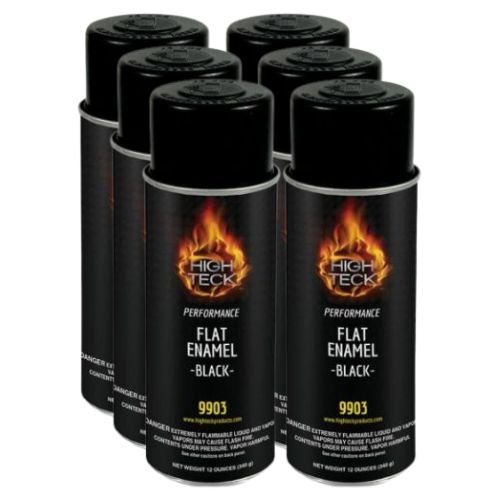 High Teck 9903 Chassis (Flat) Black Enamel 12 oz, Box of 6 Cans -9903-CASE---Eagle National Supply