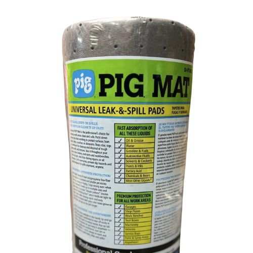 PIG 25201 15 in x 50 ft Gray Oil and Fluid Absorbent Mat Roll -25201---Eagle National Supply