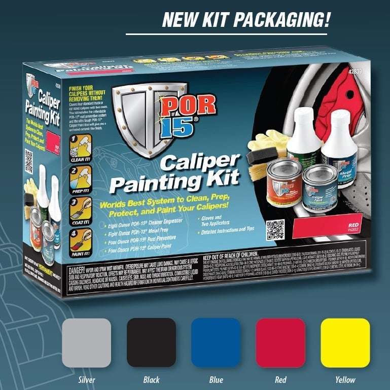 POR-15® 42539 Caliper Painting Kit 4 oz, Choose Color -Silver--Eagle National Supply