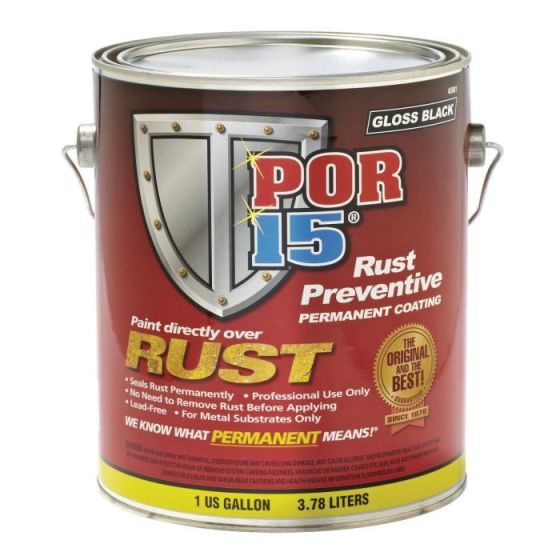 POR-15® 45001 Gloss Black Rust Preventive Coating, 1 Gallon -45001---Eagle National Supply