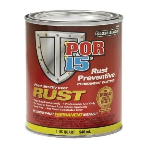 POR-15® 45004 Gloss Black Rust Preventive Coating, 1 Qt -45004---Eagle National Supply
