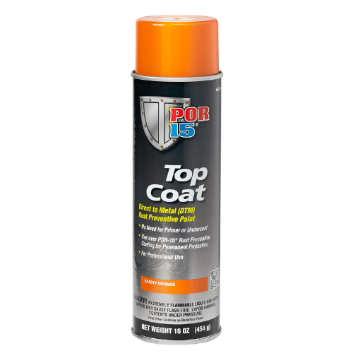 POR-15 46218 Safety Orange Top Coat DTM Paint, 16 oz -46218---Eagle National Supply