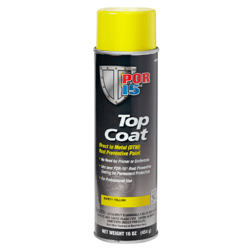 POR-15 46218 Safety Yellow Top Coat DTM Paint, 16 oz -46318---Eagle National Supply