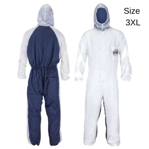 SAS® 6940 3XL Moonsuit Nylon and Cotton Coveralls, Paint Suit with Hood, White -6940---Eagle National Supply