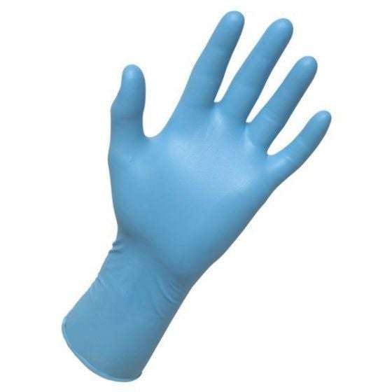 SAS® Derma-Max® Extra Strength Blue Nitrile Disposable Gloves, Box of 50 Powder Free -Large--Eagle National Supply