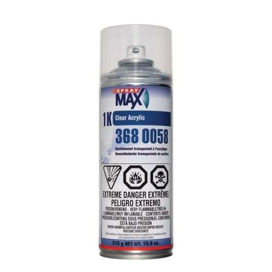 SprayMax® 3680058 1K Clear Acrylic, 10.6 oz ---Eagle National Supply